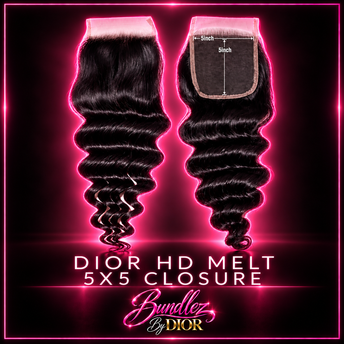 Dior HD Melt 5×5 HD Closure